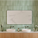 Mallow Saros Framed Rectangular LED Mirror 1200x700mm Matte Black SAR-1270-MB