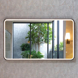 Mallow Saros Framed Rectangular LED Mirror 1200x700mm Matte Black SAR-1270-MB