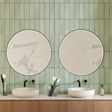 Mallow Saros Framed Round LED Mirror 900mm Matte Black SAR-9090-MB