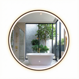 Mallow Saros Framed Round LED Mirror 900mm Matte Black SAR-9090-MB