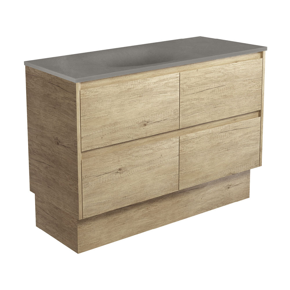 Fienza Satori Amato On Kickboard Vanity 1200mm Scandi Oak SAT120BSK