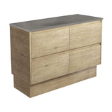 Fienza Satori Amato On Kickboard Vanity 1200mm Scandi Oak SAT120BSK