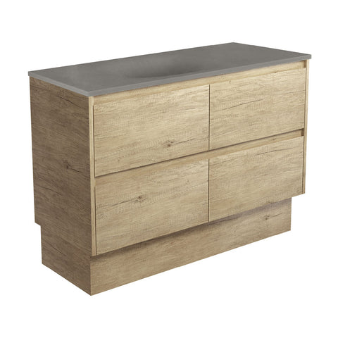 Fienza Satori Amato On Kickboard Vanity 1200mm Scandi Oak SAT120BSK