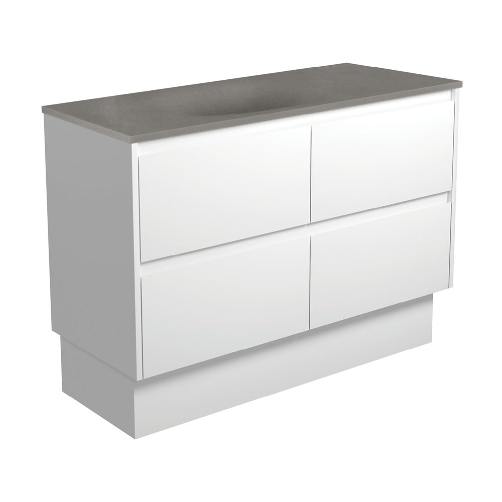 Fienza Satori Amato On Kickboard Vanity 1200mm Satin White SAT120BWK
