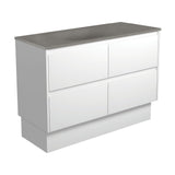 Fienza Satori Amato On Kickboard Vanity 1200mm Satin White SAT120BWK