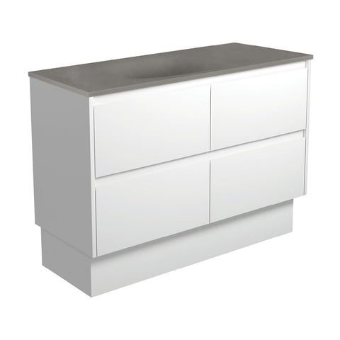 Fienza Satori Amato On Kickboard Vanity 1200mm Satin White SAT120BWK
