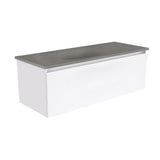 Fienza Satori Manu Wall Hung Vanity w/ 2 Internal Drawers 1200mm Gloss White SAT120H