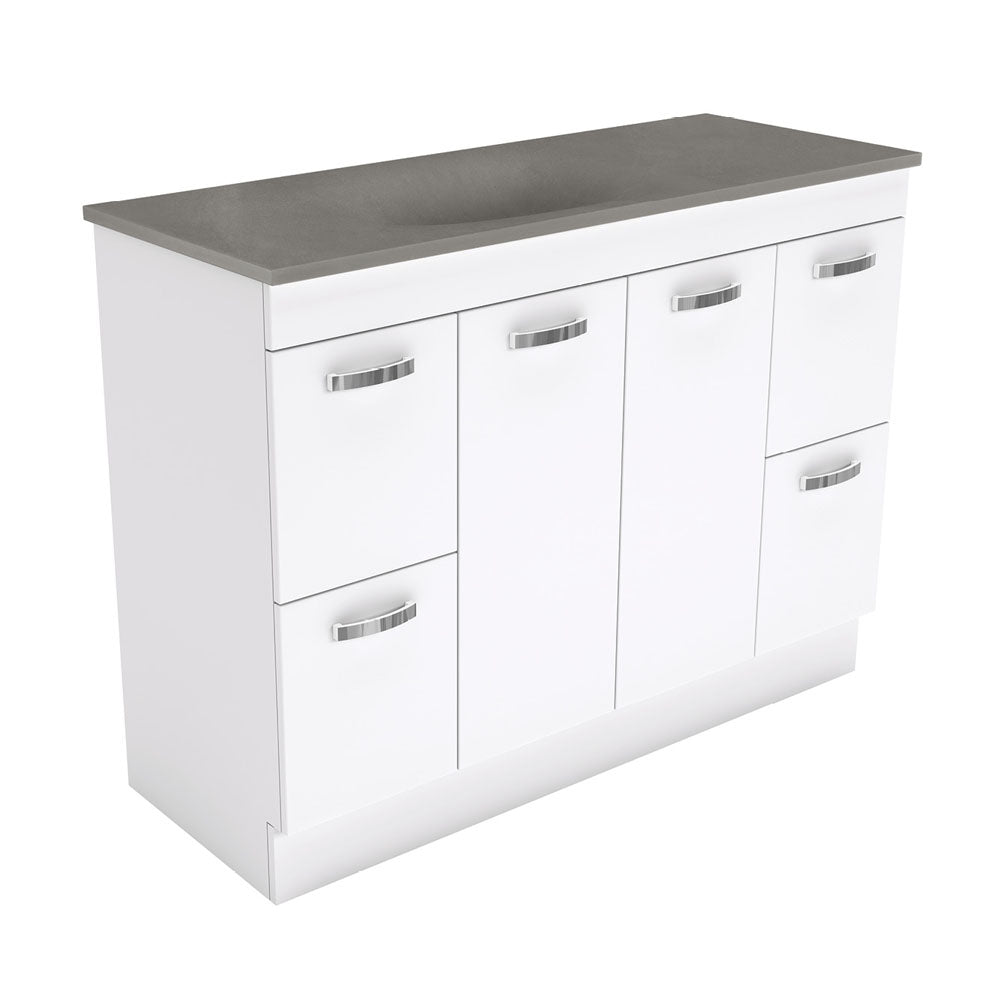 Fienza Satori Unicab On Kickboard Vanity 1200mm Gloss White SAT120NKW