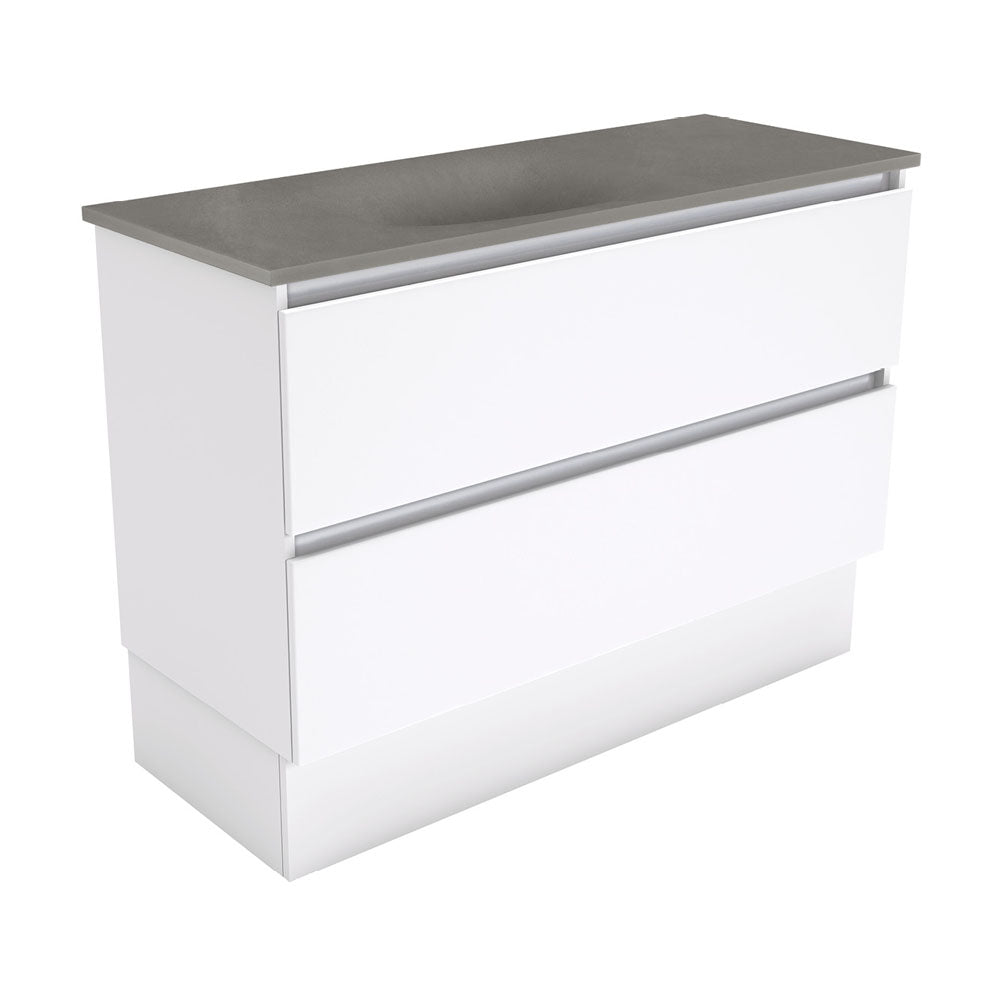 Fienza Satori Quest On Kickboard Vanity 1200mm Gloss White SAT120QK