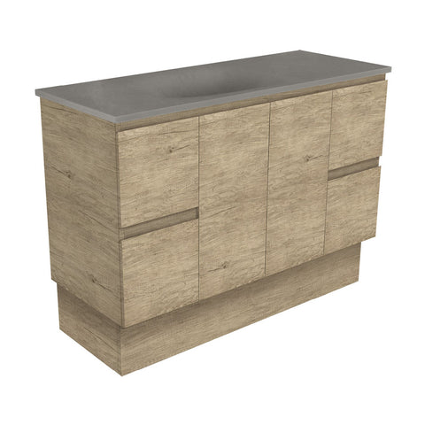 Fienza Satori Edge On Kickboard Vanity 1200mm Scandi Oak SAT120SK