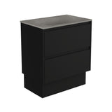 Fienza Satori Amato On Kickboard Vanity 750mm Satin Black SAT75BBK