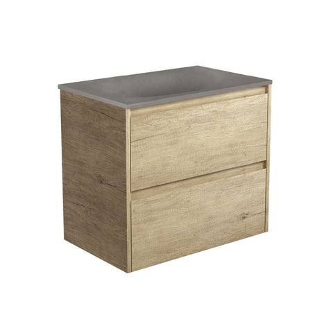 Fienza Satori Amato Wall Hung Vanity 750mm Scandi Oak SAT75BS