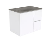 Fienza Satori Fingerpull Wall Hung Vanity 750mm Right Drawers Gloss White SAT75FR