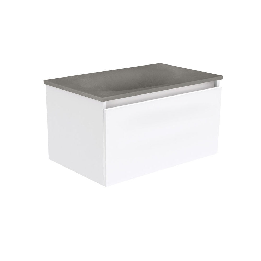 Fienza Satori Manu Wall Hung Vanity 750mm Gloss White SAT75H