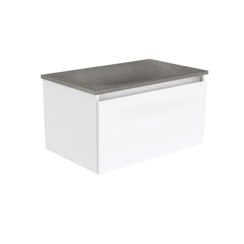 Fienza Satori Manu Wall Hung Vanity 750mm Gloss White SAT75H