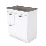 Fienza Satori Unicab On Kickboard Vanity 750mm w/ Handles Left Drawers Gloss White SAT75NKWL