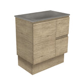 Fienza Satori Edge On Kickboard Vanity 750mm Right Drawers Scandi Oak SAT75SKR