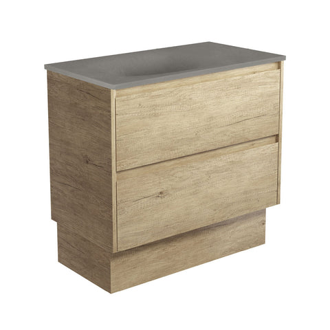 Fienza Satori Amato On Kickboard Vanity 900mm Scandi Oak SAT90BSK
