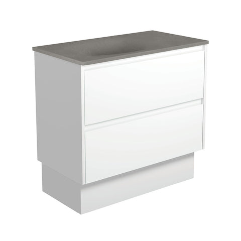Fienza Satori Amato On Kickboard Vanity 900mm Satin White SAT90BWK