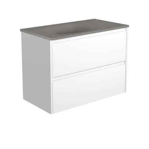 Fienza Satori Amato Wall Hung Vanity 900mm Satin White SAT90BW