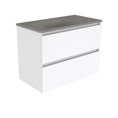 Fienza Satori Quest Wall Hung Vanity 900mm Gloss White SAT90Q