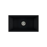 Oliveri Sicily Fireclay Farmhouse Single Bowl Sink Topmount/Undermount 840x460mm Matte Black SC-MB1980