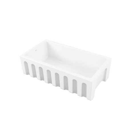 Oliveri Sicily Fireclay Farmhouse Single Bowl Sink Topmount/Undermount White 840x460mm SC-WH1980