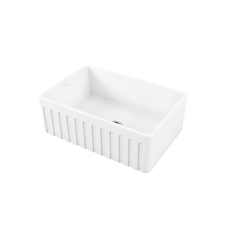 Oliveri Sicily Fireclay Farmhouse Single Bowl Sink 760x510mm Undermount White SC-WH1982U