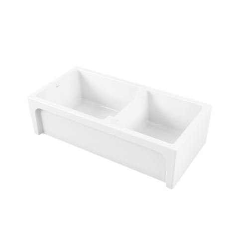 Oliveri Sicily Fireclay Farmhouse 1&3/4 Bowl Sink Topmount/Undermount White SC-WH1984