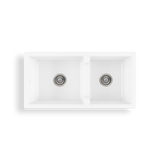 Oliveri Sicily Fireclay Farmhouse 1&3/4 Bowl Sink Topmount/Undermount White SC-WH1984