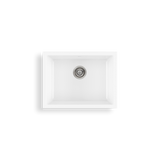 Oliveri Sicily Fireclay Mega Bowl Sink Topmount/Undermount 590x440mm White SC-WH1990TU