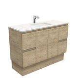 Fienza Sarah Crystal Pure Edge On Kickboard Vanity (1 Taphole) 1200mm Silica Free Scandi Oak SC120SK-SF