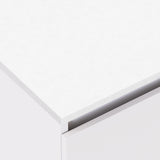 Fienza Sarah Crystal Pure Fingerpull Wall Hung Vanity Left Drawers (1 Taphole) 900mm Silica Free Gloss White SC90FL-SF