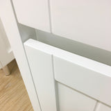 Fienza Sarah Crystal Pure Hampton Wall Hung Vanity (1 Taphole) 900mm Silica Free Gloss White SC90T-SF