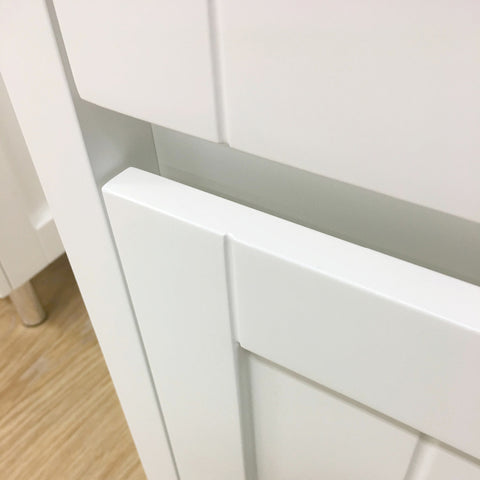 Fienza Sarah Crystal Pure Hampton On Kickboard Vanity (1 Taphole) 900mm Silica Free Gloss White SC90TK-SF