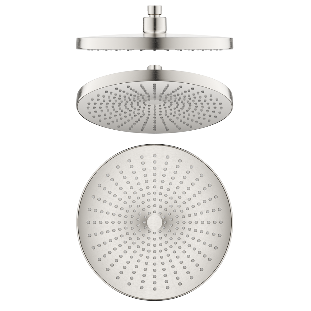 Bella Vista Mica 6H Shower Head Brushed Nickel SH-6-R-250-BN