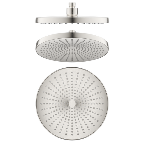 Bella Vista Mica 6H Shower Head Brushed Nickel SH-6-R-250-BN