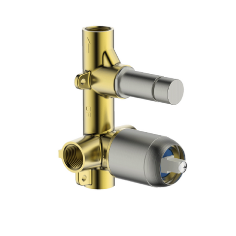 Abey Park Avenue Small Divertor Mixer Internal (In Wall Body) Brushed Nickel SHD-INT-SP-BN