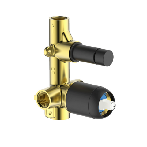 Abey Park Avenue Small Divertor Mixer Internal (In Wall Body) Black SHD-INT-SP-BPC