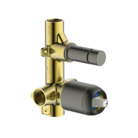 Abey Park Avenue Small Divertor Mixer Internal (In Wall Body) Gunmetal SHD-INT-SP-GM