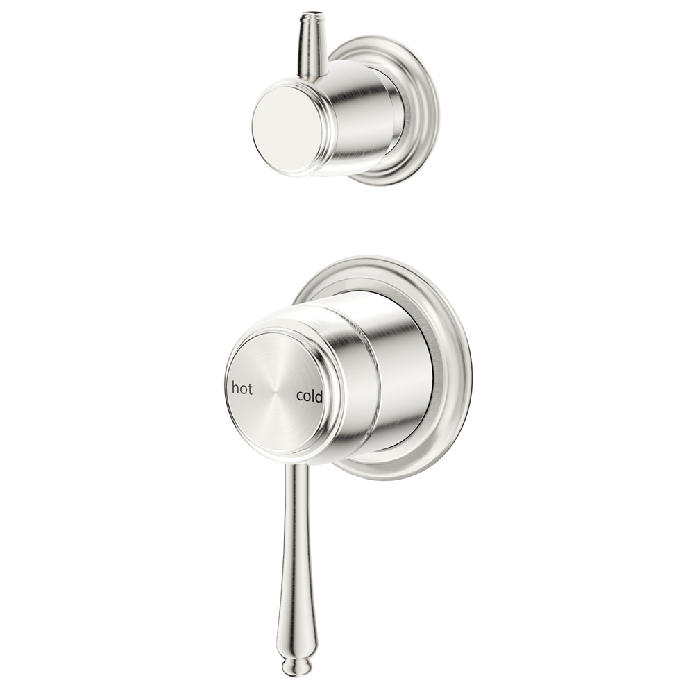 Bella Vista Mica Heritage Shower Mixer Diverter (Trim Kit only) Brushed Nickel SHM-4-DV-2P-BN-TK