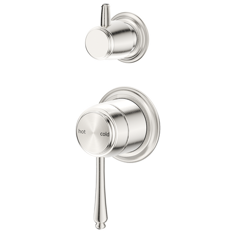 Bella Vista Mica Heritage Shower Mixer Diverter (Trim Kit only) Brushed Nickel SHM-4-DV-2P-BN-TK