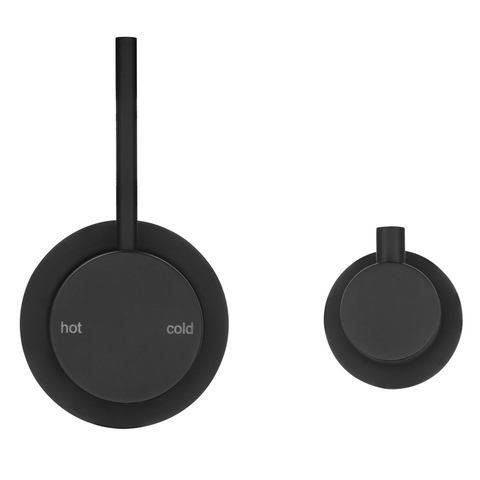 Bella Vista Mica Shower Mixer Diverter Sideways Reverse (Trim Kit only) Black SHM-5-UDV-SW-BLK-TK