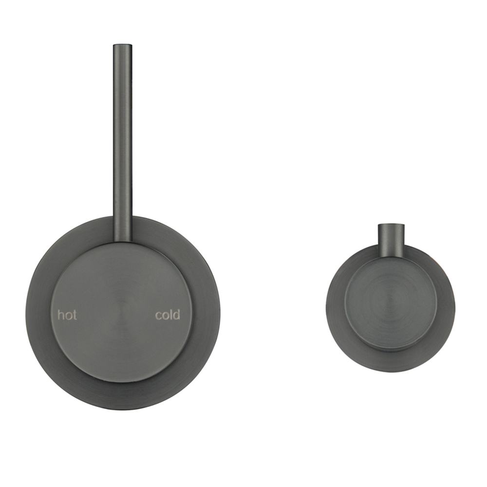Bella Vista Mica Shower Mixer Diverter Sideways Reverse (Trim Kit only) Gunmetal SHM-5-UDV-SW-GM-TK