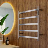 Mallow Smart Heated Towel Rail 5 Bar Brushed Nickel SHR5550-BN