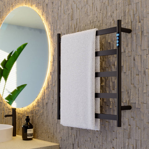 Mallow Smart Heated Towel Rail 5 Bar Matte Black SHR5550-MB