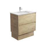 Fienza Sarah Bianco Marble Amato On Kickboard Vanity (1 Taphole) 750mm Silica Free Scandi Oak SI75BSK-SF