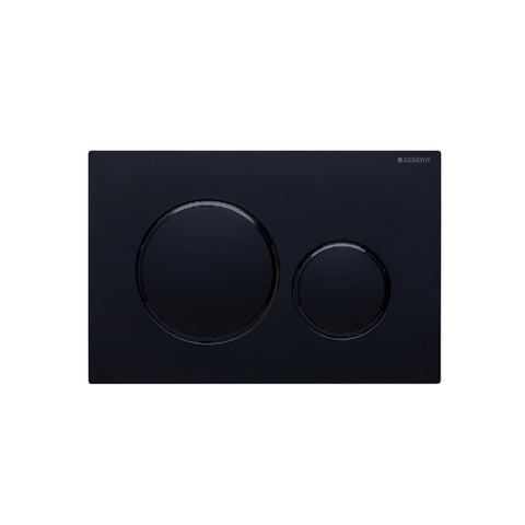 Fienza Round Flush Buttons for Geberit Sigma 20 Matte Black with Black Trim SIG20-BL