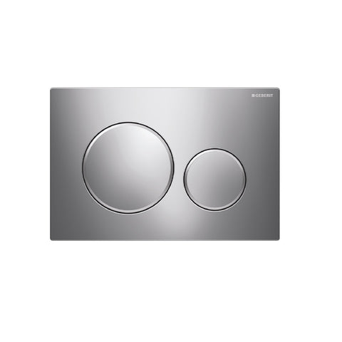 Fienza Round Flush Buttons for Geberit Sigma 20 Chrome with Matte Chrome Trim SIG20-C