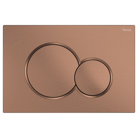 Fienza SIGMA Round Button Flush Plate suits Geberit Sigma Cistern Brushed Copper SIG41-CO